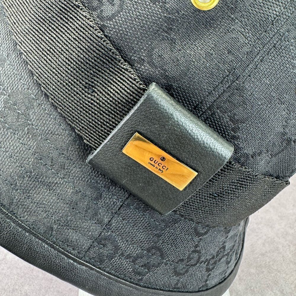 Gucci Black Denim Grommet Bucket Hat - Picture 6 of 10